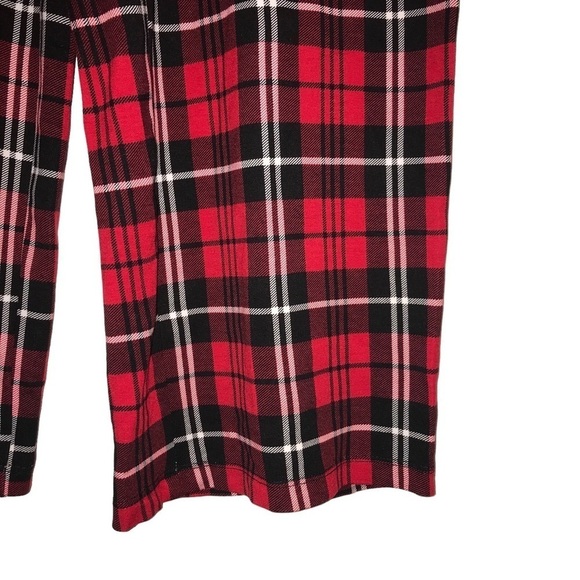 Jules & Leopoldo Plaid Pull On Flare Crop Pant Legging M - Picture 3 of 5
